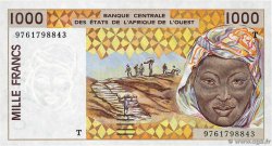 1000 Francs WEST AFRICAN STATES  1997 P.811Tg UNC