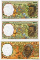 1000 et 2000 Francs Lot ESTADOS DE ÁFRICA CENTRAL
  2000 P.502Ng et p.503Ng SC+