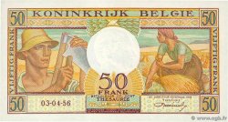 50 Francs BELGIUM  1956 P.133b UNC-