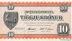 10 Kronur FAEROE ISLANDS  1954 P.14d UNC-