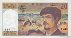 20 Francs DEBUSSY FRANKREICH  1985 F.66.06A15