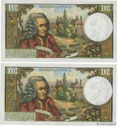 10 Francs VOLTAIRE Consécutifs FRANCE  1972 F.62.59 UNC-