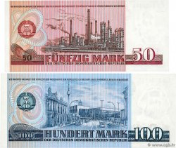 50 et 100 Mark Lot GERMAN DEMOCRATIC REPUBLIC  1971 P.30b et P.31b UNC-