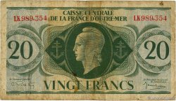 20 Francs AFRIQUE ÉQUATORIALE FRANÇAISE  1943 P.17b TB