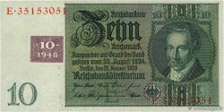 10 Deutsche Mark ALLEMAGNE RÉPUBLIQUE DÉMOCRATIQUE  1948 P.04a