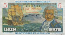 5 Francs Bougainville SAINT PIERRE ET MIQUELON  1946 P.22 NEUF