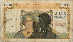 1000 Francs FRENCH WEST AFRICA (1895-1958)  1937 P.24 VG