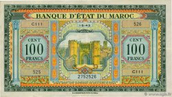 100 Francs MOROCCO  1943 P.27 VF