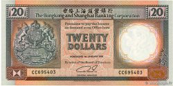 20 Dollars HONG KONG  1991 P.197b TTB+