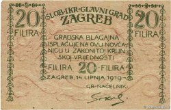 20 Filira KROATIEN Zagreb 1919 P.-- SS