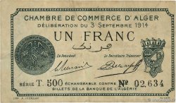 1 Franc ALGERIA Alger 1914 JP.137.04