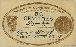 50 Centimes ALGERIA Alger 1915 JP.137.09 XF