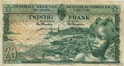 20 Francs BELGISCH-KONGO  1959 P.31 S