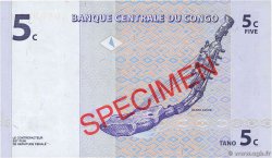 5 Centimes Spécimen CONGO, DEMOCRATIQUE REPUBLIC  1997 P.081s UNC