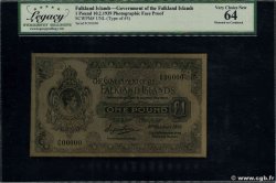 1 Pound Photo ISOLE FALKLAND  1939 P.(05) q.FDC