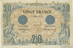 20 Francs NOIR FRANKREICH  1875 F.09.02 fSS