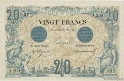 20 Francs NOIR FRANKREICH  1875 F.09.02 VZ+