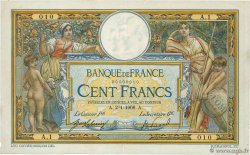 100 Francs LUC OLIVIER MERSON avec LOM Petit numéro FRANCE  1908 F.22.01A1 SUP