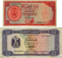 1/4 Pound et 1/2 Dinar Lot LIBIA  1963 P.23a et P.34b B