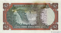 2 Dollars Spécimen RHODESIA  1979 P.39bs SPL