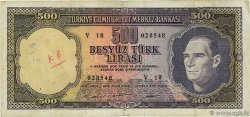 500 Lira TURCHIA  1968 P.183 MB