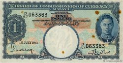 1 Dollar MALAYA  1941 P.11 VF