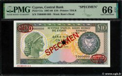 10 Pounds Spécimen CYPRUS  1987 P.51s UNC