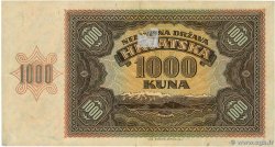 1000 Kuna CROACIA  1941 P.04a MBC+