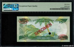 5 Dollars Spécimen CARAÏBES  1986 P.18as NEUF