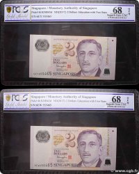 2 Dollars Lot SINGAPORE  2005 P.46b et P.46c FDC