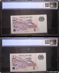 2 Dollars Lot SINGAPOUR  2005 P.46b et P.46c NEUF