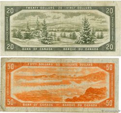 20 et 50 Dollars Lot KANADA  1954 P.080b et P.081a S