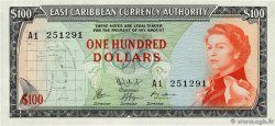 100 Dollars CARAÏBES  1965 P.16f SUP