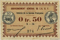 0,50 Franc GUINEA  1917 P.01c VF+