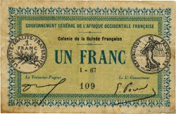 1 Franc GUINEA  1917 P.02b F