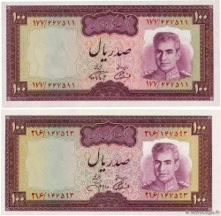 100 Rials Lot IRAN  1971 P.091b/c ST