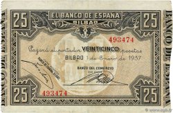 25 Pesetas ESPAGNE Bilbao 1937 PS.563b
