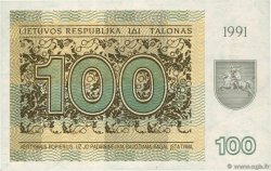 100 Talonas LITHUANIA  1991 P.38b XF+