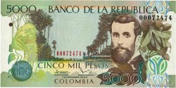 5000 Pesos COLOMBIA  2013 P.452o FDC