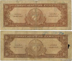 10 Pesos Lot CUBA  1949 P.079a B