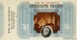 50 Francs BON DE SOLIDARITÉ Fauté FRANCE régionalisme et divers  1941 KL.09A1 TTB