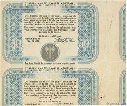 50 Francs BON DE SOLIDARITÉ Fauté FRANCE régionalisme et divers  1941 KL.09A1 TTB