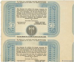 50 Francs BON DE SOLIDARITÉ Fauté FRANCE régionalisme et divers  1941 KL.09A1 SUP