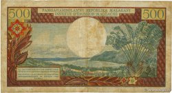 500 Francs - 100 Ariary MADAGASCAR  1964 P.058a RC+
