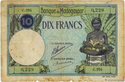 10 Francs MADAGASCAR  1948 P.036 TB