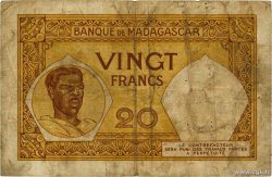 20 Francs MADAGASCAR  1948 P.037 B+