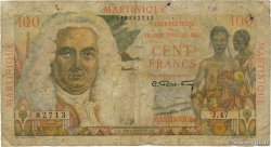 100 Francs La Bourdonnais MARTINIQUE  1946 P.31 AB