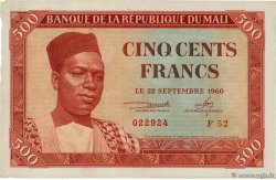 500 Francs MALí  1960 P.03 BC+