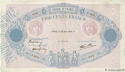 500 Francs BLEU ET ROSE modifié FRANCE  1939 F.31.35