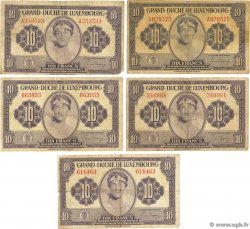 10 Francs Lot LUXEMBURG  1944 P.44a